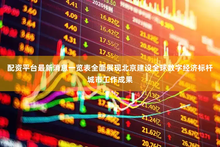 配资平台最新消息一览表全面展现北京建设全球数字经济标杆城市工作成果