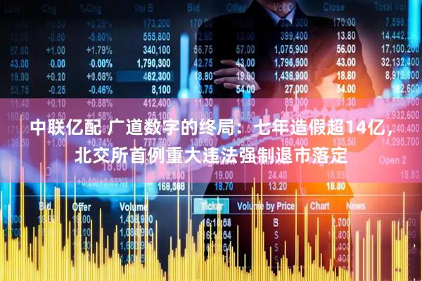 中联亿配 广道数字的终局：七年造假超14亿，北交所首例重大违法强制退市落定