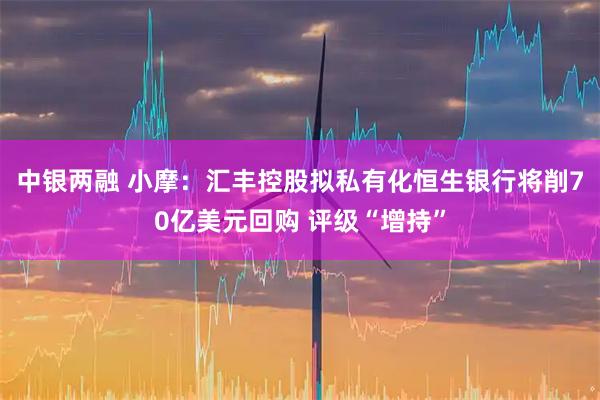 中银两融 小摩：汇丰控股拟私有化恒生银行将削70亿美元回购 评级“增持”